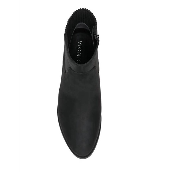 NEW* VIONIC Shantelle Waterproof Leather Ankle Boot Bootie Oil Black 9 Western - Picture 10 of 11